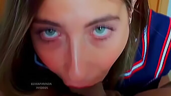 Young Girl With Stunning Eyes Gives Me A Blowjob And I Ejaculate In Her Eyes