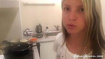 Young Russian Blonde Cooks Up Some Borscht