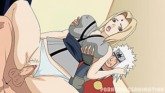 Naruto的anime Hentai恶搞,Tsunade和jiraiya的硬性爱