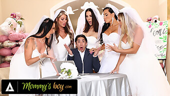 Furious Milf Bride Punishes Wedding Planner With Intense Gangbang