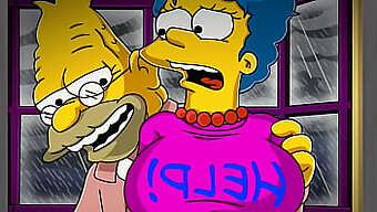 Marge Simpson, Een Verwarde Huisvrouw, Wordt Aangezien Voor Een Hoer Door Old Simpsons Vanwege Haar Onthullende Kleding