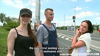 Young Czech Girl Gets Her First Anal Experience In Public