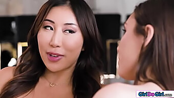 Busty Asian Girlfriend Explores Anal Play With Strapon