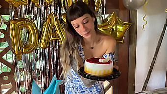 Latina Babe Gets A Real Surprise On Her Birthday With A Huge Cock And Milk Filling