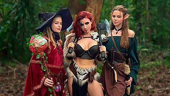 Roodharige Verleidsters In D & D Cosplay Leiden Tot Wilde Sekssessie